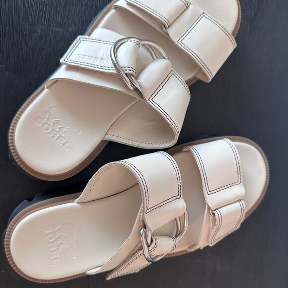 Sorel REIN CB™ Women's Slide Sandal White 7 - Picture 2 of 5